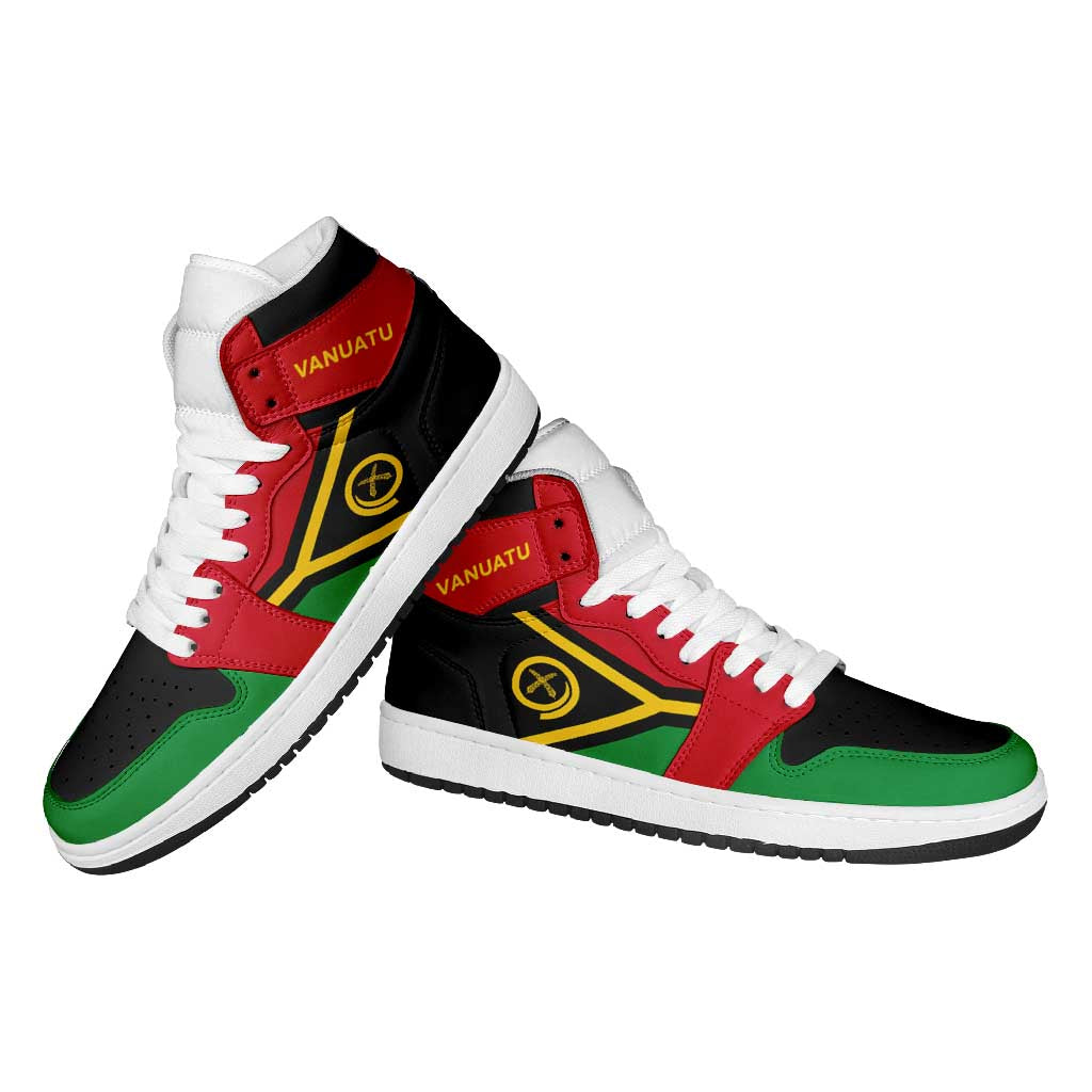 Vanuatu High Sneakers AJ1 Coat Of Arms Flag Inspired LT05 - Polynesian Pride