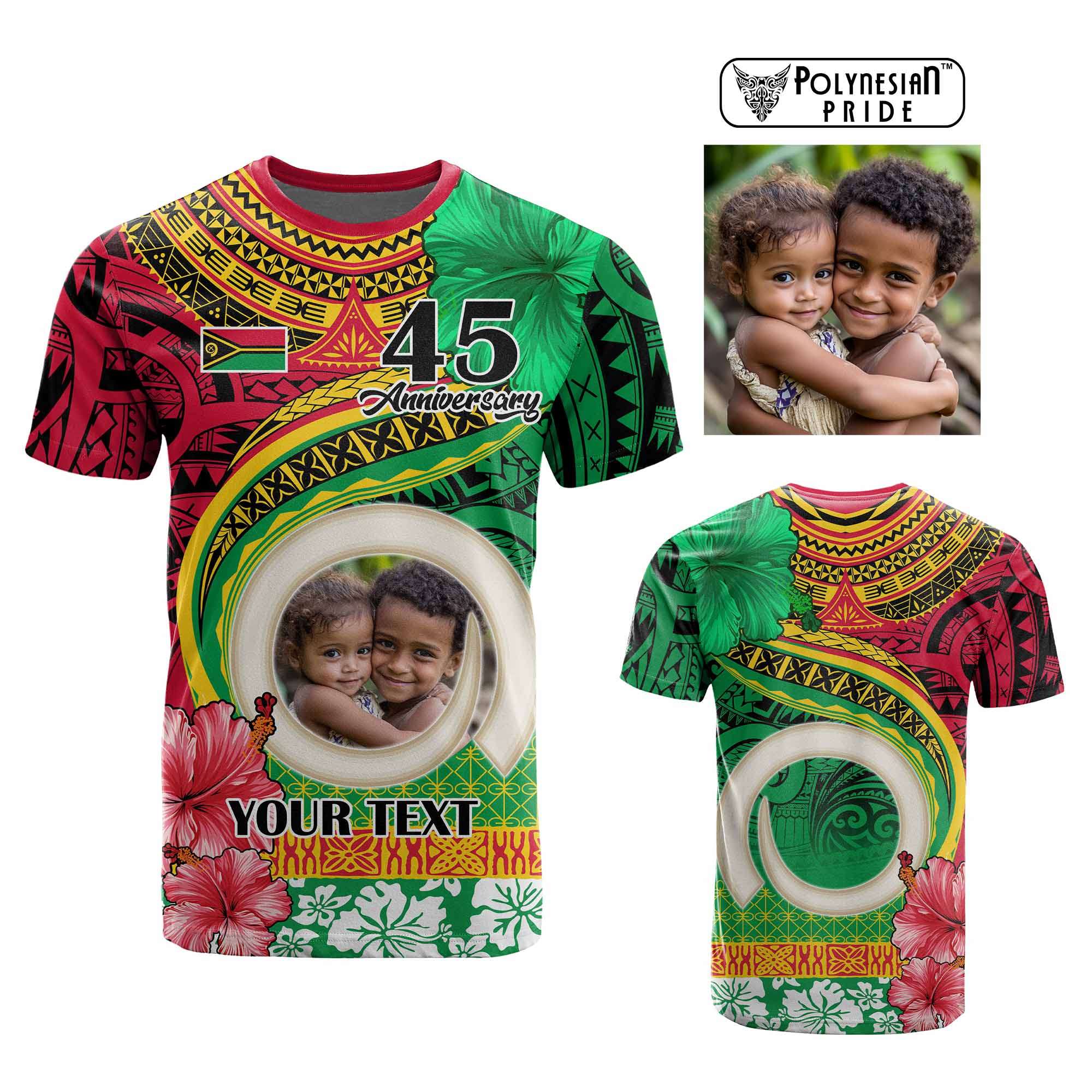 Custom Photo Vanuatu Year Anniversary T Shirt Yumi Indipendens Dei CTM09