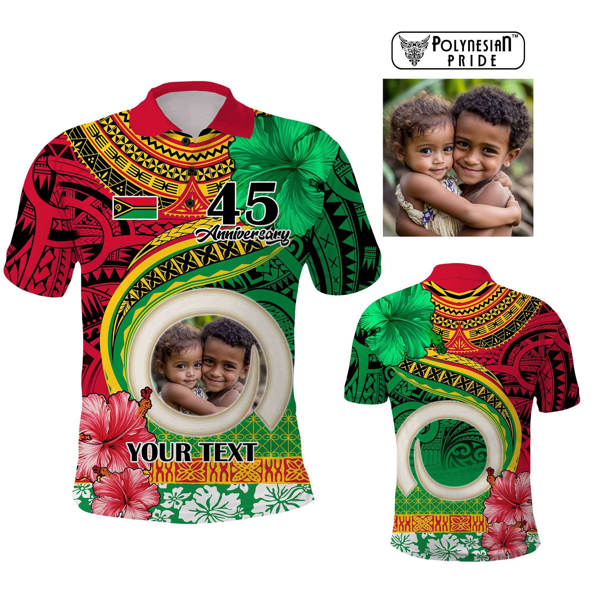 Custom Photo Vanuatu Year Anniversary Polo Shirt Yumi Indipendens Dei CTM09