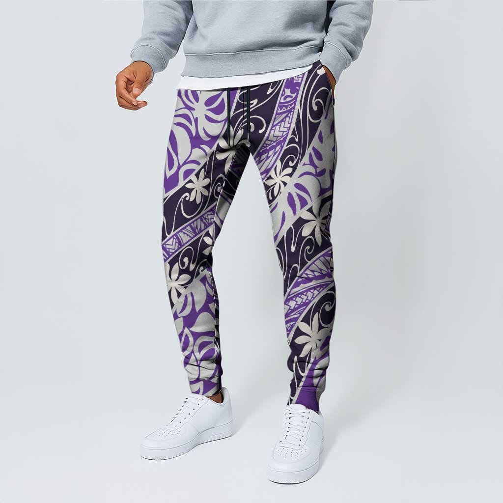 Vareau Tahiti Tiare Monstera Jogger Pants Polynesian Pattern Curve Style - Polynesian Pride