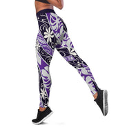 Vareau Tahiti Tiare Monstera Leggings Polynesian Pattern Curve Style - Polynesian Pride