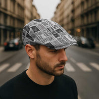 Vintage Aloha Block Quilt Jeff Hat Black Inspired Lei Motifs - Polynesian Pride