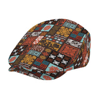 Vintage Hawaiian Quilting Patterns Jeff Hat Brown Style Tribal Fabric Patchwork - Polynesian Pride