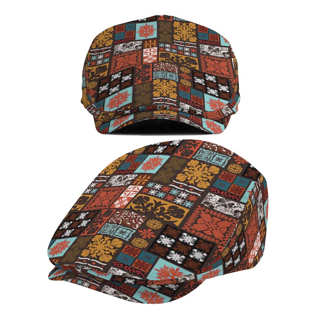 Vintage Hawaiian Quilting Patterns Jeff Hat Brown Style Tribal Fabric Patchwork - Polynesian Pride