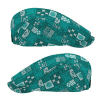 Vintage Hawaiian Quilting Patterns Jeff Hat Turquoise Style Tribal Fabric Patchwork - Polynesian Pride