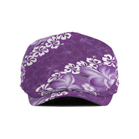 Vintage Purple Polynesia Jeff Hat Plumeria With Hibiscus Tropical Vibes - Polynesian Pride