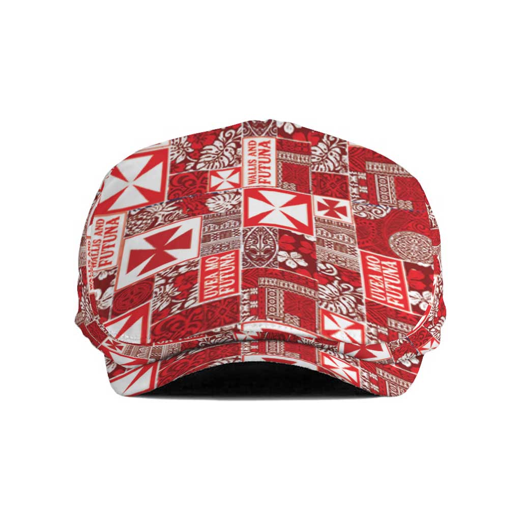 Wallis Et Futuna Kilisimasi Fiefia Jeff Hat Pacific Patchwork Xmas Vibes LT9 Red - Polynesian Pride