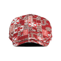 Wallis Et Futuna Kilisimasi Fiefia Jeff Hat Pacific Patchwork Xmas Vibes LT9 Red - Polynesian Pride