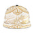 White and Gold Polynesia Snapback Cap Plumeria Tattoo With Polynesian Pattern - Polynesian Pride
