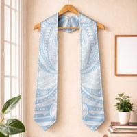 White Sunday Lotu Tamaiti Graduation Stole Polynesian Wave Pastel Sky Blue LT9 One Size Blue - Polynesian Pride