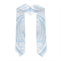 White Sunday Lotu Tamaiti Graduation Stole Polynesian Wave Pastel Sky Blue LT9 - Polynesian Pride