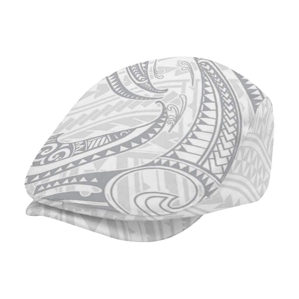 White Sunday Lotu Tamaiti Jeff Hat Polynesian Wave Pastel Gray - Polynesian Pride