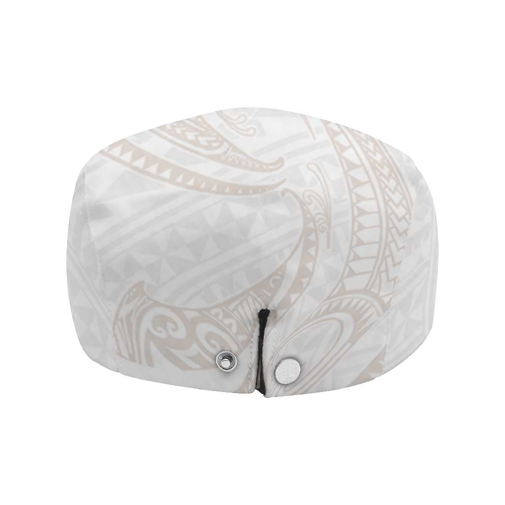White Sunday Lotu Tamaiti Jeff Hat Polynesian Wave Pastel Nude - Polynesian Pride