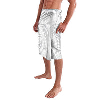 White Sunday Lotu Tamaiti Lavalava Polynesian Wave Pastel Gray - Polynesian Pride