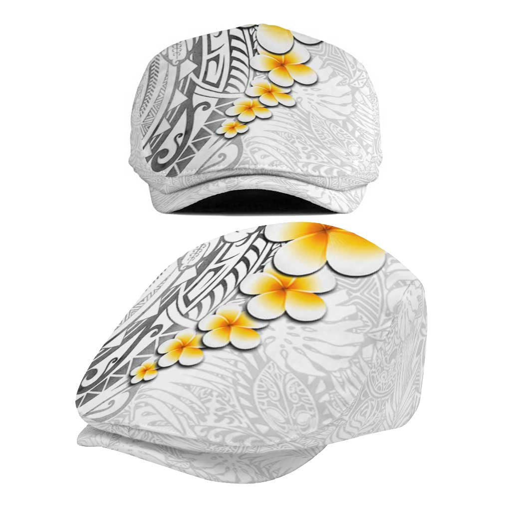 White Tropical Plumeria With Galaxy Polynesian Art Jeff Hat - Polynesian Pride