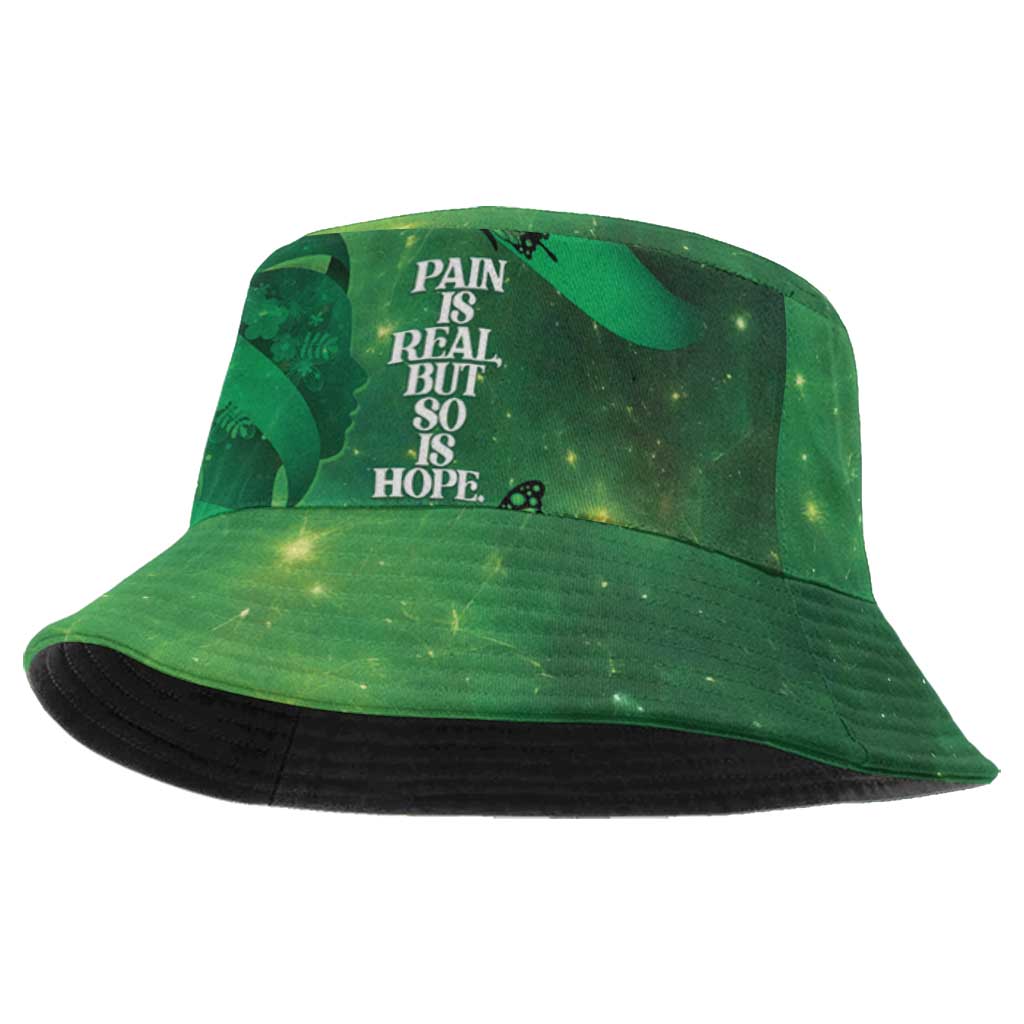 World Mental Health Awareness Month Bucket Hat Warriors Brave Strong Galaxy Vibes - Polynesian Pride