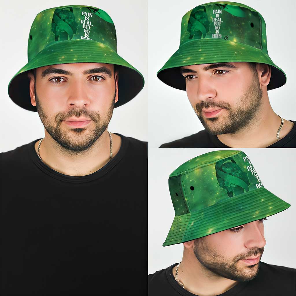 World Mental Health Awareness Month Bucket Hat Warriors Brave Strong Galaxy Vibes - Polynesian Pride