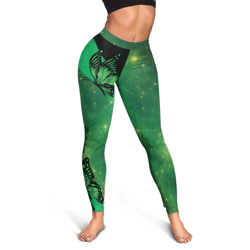 World Mental Health Awareness Month Leggings Warriors Brave Strong Galaxy Vibes - Polynesian Pride
