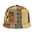 Yellow Aotearoa Kowhaiwhai Pattern Snapback Cap NZ Maori Quilt Style - Polynesian Pride
