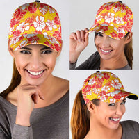 Yellow Hawaii Hibiscus Classic Cap Tropical Flowers Seamless Pattern LT14