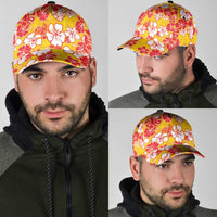 Yellow Hawaii Hibiscus Classic Cap Tropical Flowers Seamless Pattern LT14