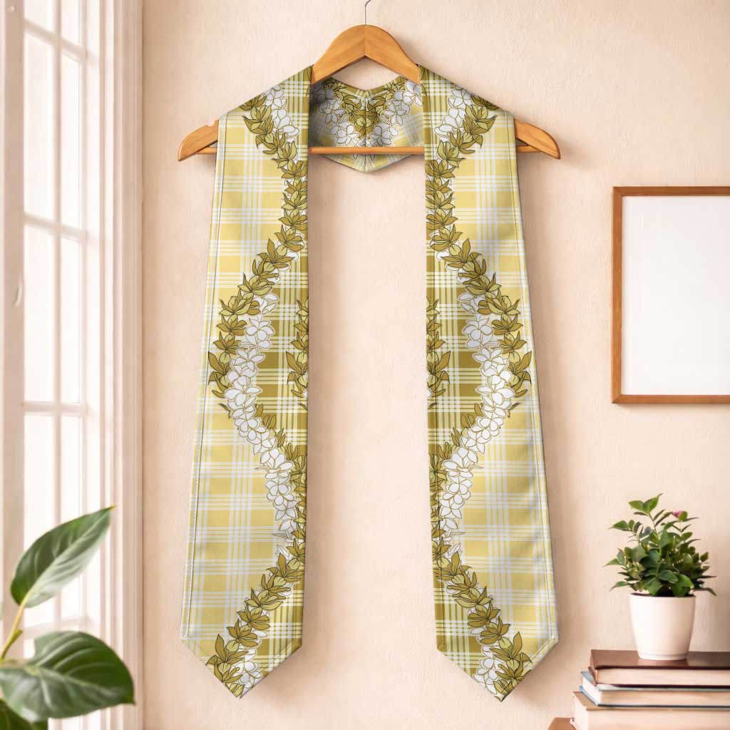 Yellow Hawaii Palaka Graduation Stole Hawaiian Honohono Lei