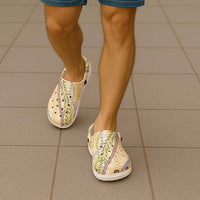 Yellow Palaka Hawaii Leis Clogs Shoes Hawaiian-plaid Elegant Tropical Vibes LT14 - Polynesian Pride