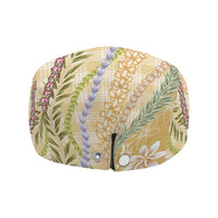 Yellow Palaka Hawaii Leis Jeff Hat Hawaiian-plaid Elegant Tropical Vibes - Polynesian Pride