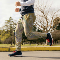 Yellow Palaka Hawaii Leis Jogger Pants Hawaiian-plaid Elegant Tropical Vibes LT14 - Polynesian Pride
