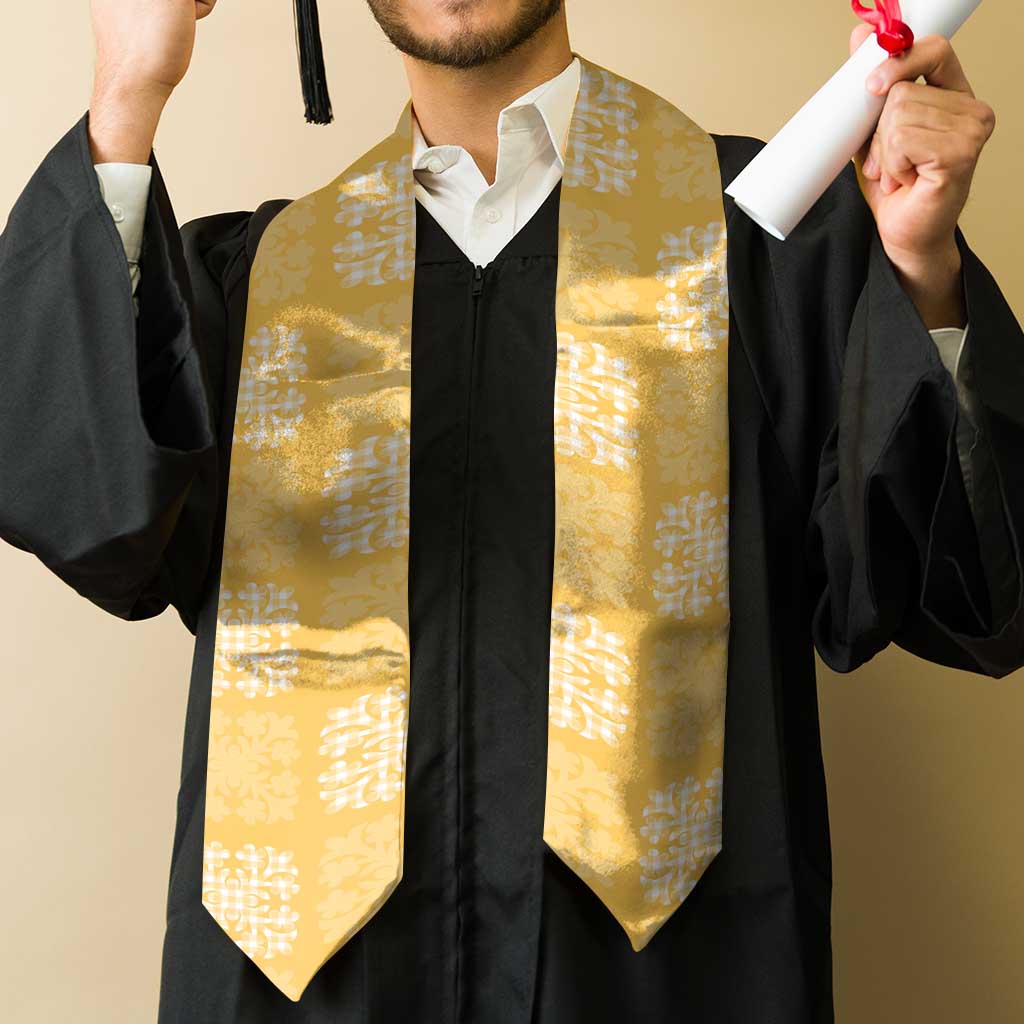 Yellow Palaka Quilt Hawaii Graduation Stole Traditional Hawaii-plaid Pattern LT14
