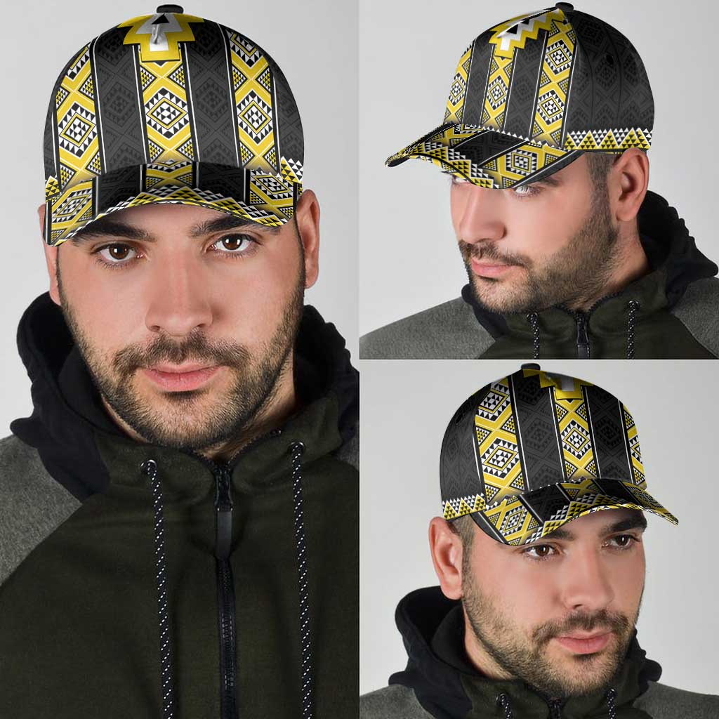 Yellow Taniko Aotearoa Classic Cap Niho Taniwha Mix Poutama LT14