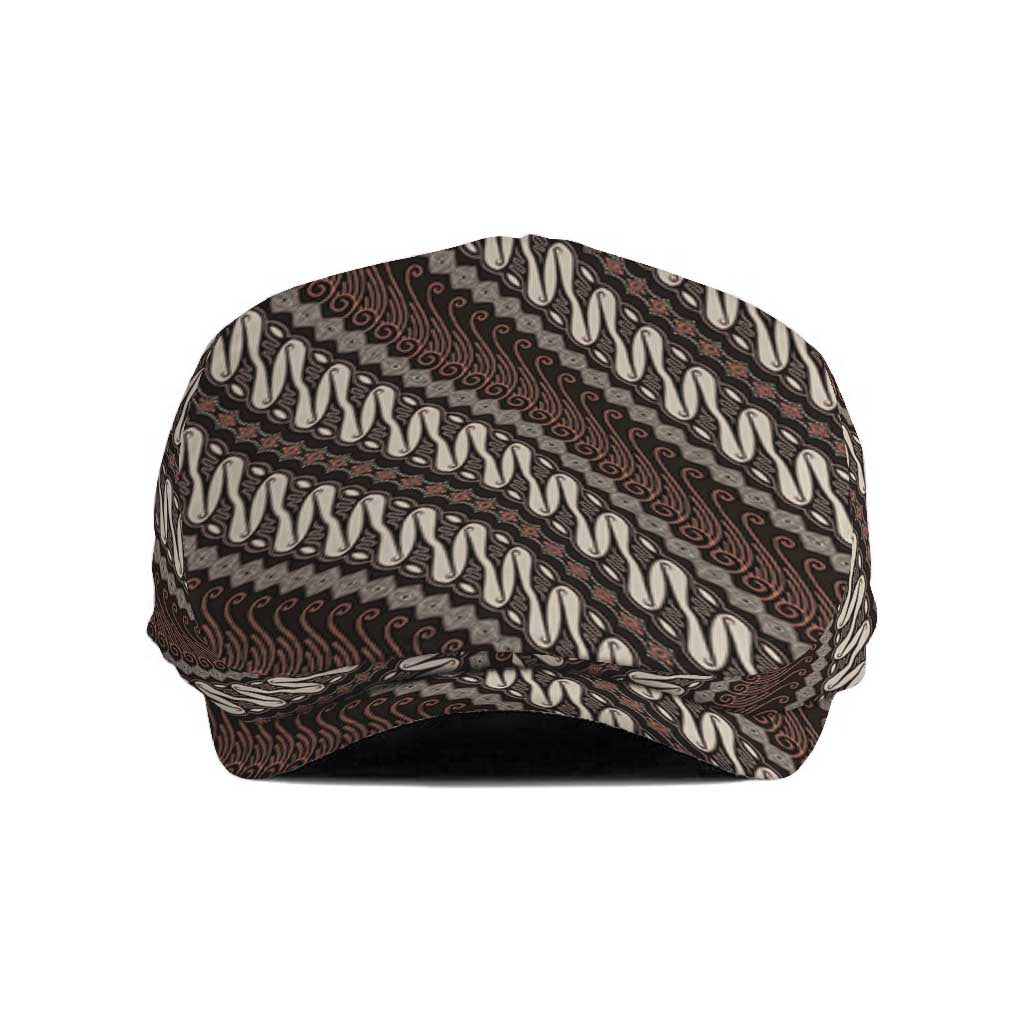 Yogyakarta Parang Batik Motifs Jeff Hat Indonesian Traditional Pattern LT01 Brown - Polynesian Pride