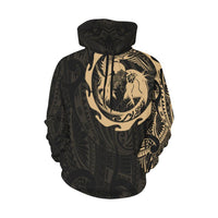 Aotearoa Hoodie Maori Hongi Tattoo Pullover Hoodie - Polynesian Pride