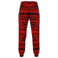 Polynesian Seamless Red Joggers - Polynesian Pride