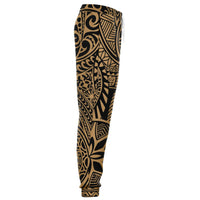 Polynesian Hawaiian Style Tribal Tattoo Gold Joggers - Polynesian Pride