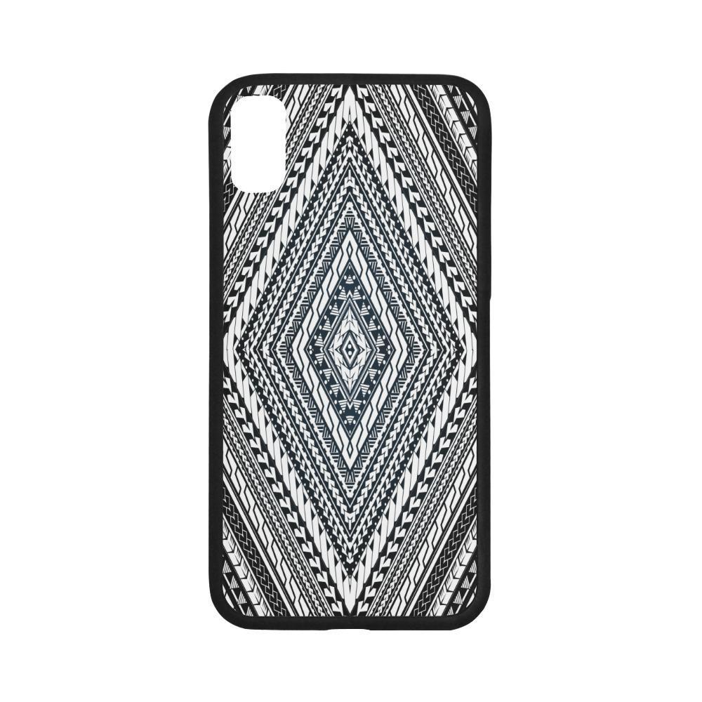 Polynesian 20 Rubber Phone Case One Size iPhone X Black - White - Polynesian Pride