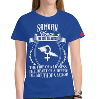 Samo T Shirt Samoan Flag The Soul Of A Witch (Woman) K5 - Polynesian Pride