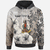 Vanuatu Hoodie Custom Vintage Luxury Floral Style Unisex Nude - Polynesian Pride