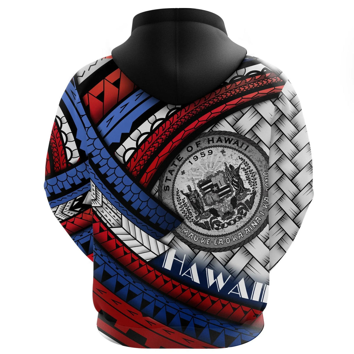 Seal of Hawaii Hoodie Lauhala Polynesian - Polynesian Pride