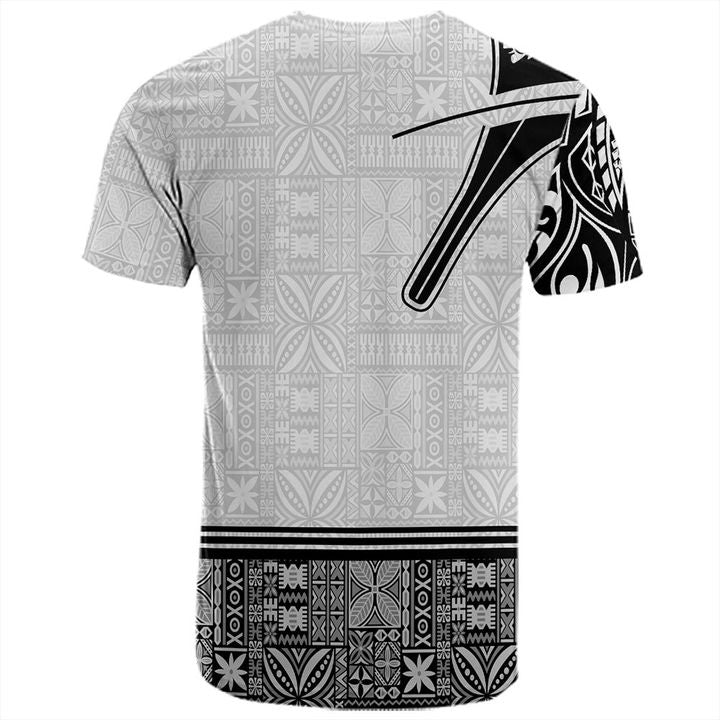Fiji Strong T Shirt Fijian Tapa - Polynesian Pride