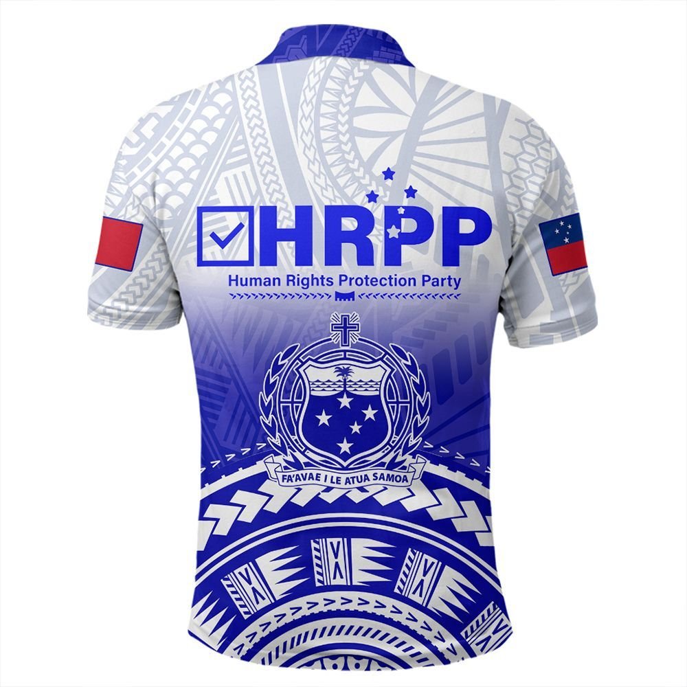 Samoa HRPP Polo Shirt Polynesian Pattern - Polynesian Pride