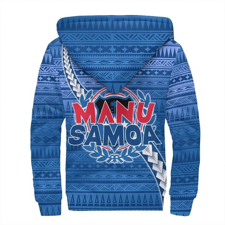 Manu Samoa Rugby Sherpa Hoodie - Polynesian Pride