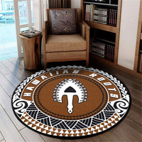 Hawaii Home Set - Hawaii Roots Round Carpet Round Carpet Brown - Polynesian Pride