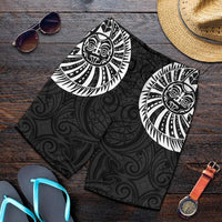 Polynesian Pride Short - New Zealand Maori Shorts, Maori Warrior Tattoo Men Shorts - White - Polynesian Pride