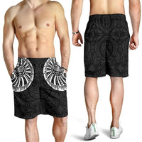 Polynesian Pride Short - New Zealand Maori Shorts, Maori Warrior Tattoo Men Shorts - White - Polynesian Pride
