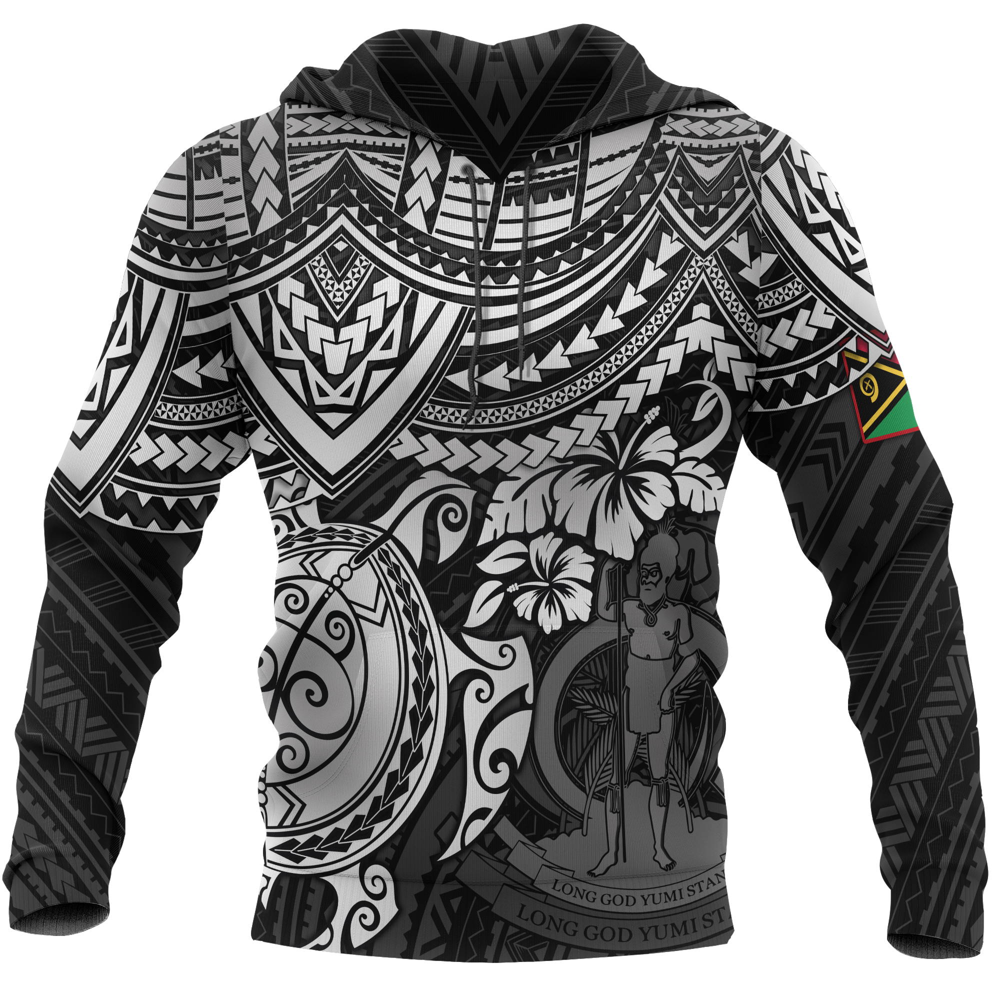 Vanuatu Polynesian Hoodie White Turtle Unisex WHITE - Polynesian Pride