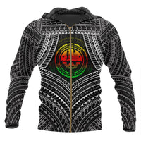 Federated States of Micronesia Zip up Hoodie FSM Seal Reggae Color Unisex Reggae - Polynesian Pride