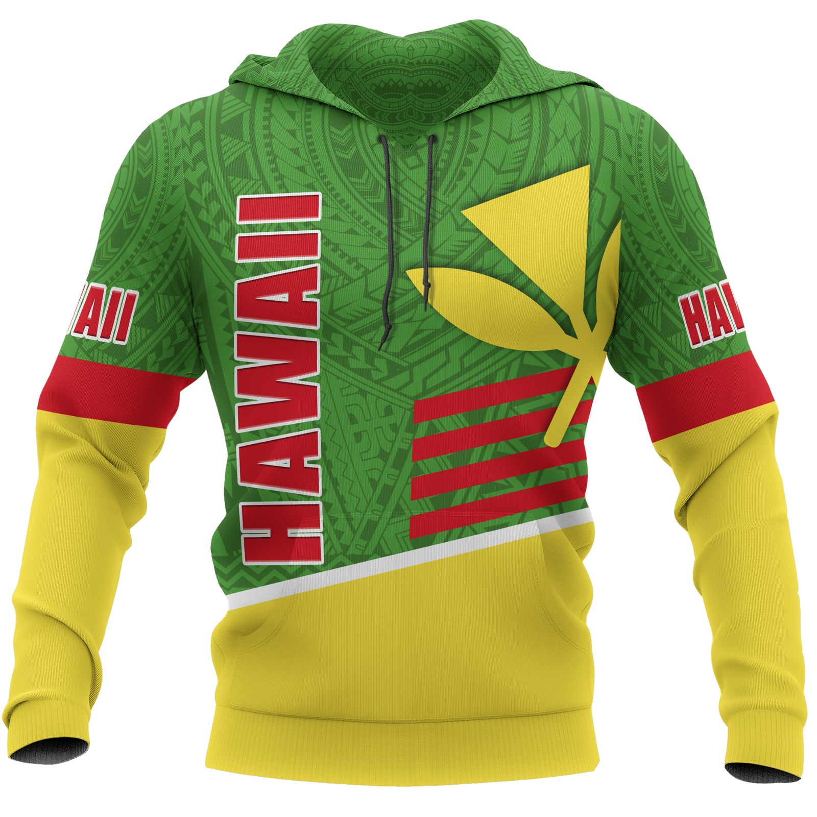 Polynesian Hawaii Hoodiean Kanaka Maoli Unisex GREEN - Polynesian Pride