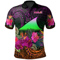 Tokelau Custom Polo Summer Hibiscus Unisex Reggae - Polynesian Pride