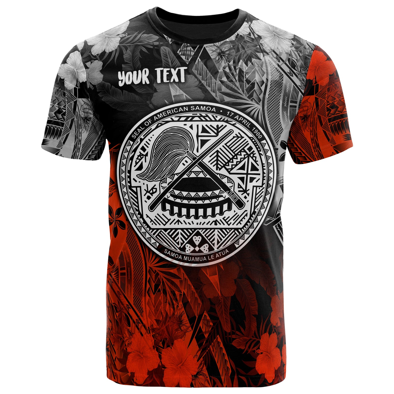 American Samoa Custom T Shirt Vintage Polynesian Style Unisex Black - Polynesian Pride